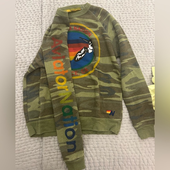 Aviator Nation Tops - AVIATOR NATION MALIBU SWEATSHIRT - CAMO